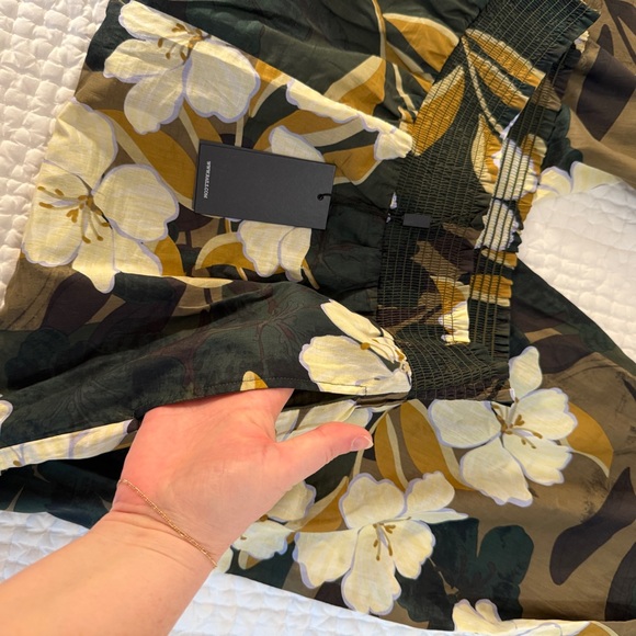 Rails Green Floral Tropical Print Wide Leg Pants - Picture 5 of 8